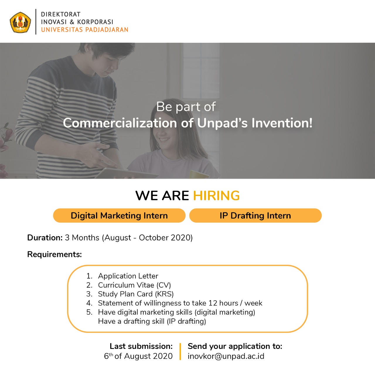 Commercialization of Unpad’s Invention
