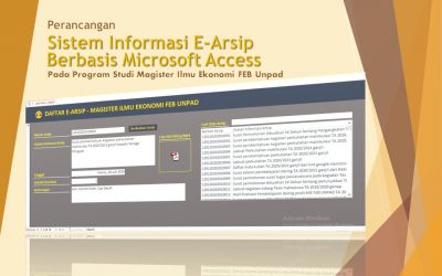 Perancangan Sistem Informasi Elektronik Berbasis Microsoft Access